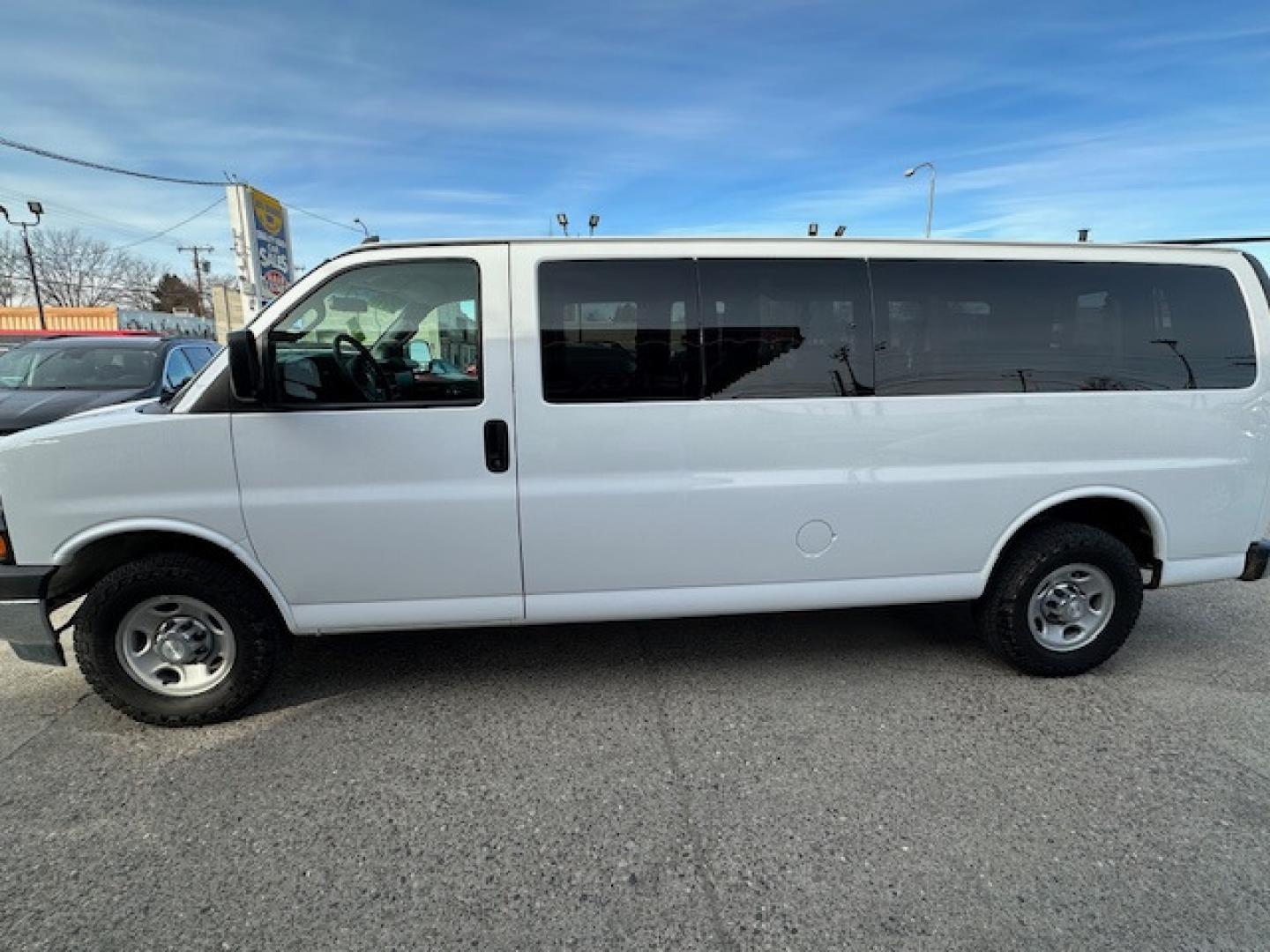 2017 White Chevrolet Express LT 3500 Extended (1GAZGPFG5H1) with an 6.0L V8 OHV 16V FFV engine, 6A transmission, located at 3200 1st Avenue North, Billings, MT, 59101, (406) 245-9055, 45.779270, -108.510742 - Off-Lease Lease Unit with Great Maintenance Records! 15 Passenger Van with LT Package, Towing, Tilt Steering, Cruise Control, Rear Air, Rear Heat, Factory Tinted Glass, Dual Power Seats and Much More! CarFax Dealer. Auto Brokers of Montana/AA&A Auto Rental/Fox Car Rental - Photo#7